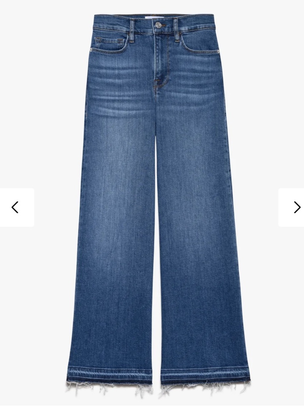 Frame Le Slim palazzo denim Jeans Jetty Wash Women's Size 31 12 14 Wide Leg